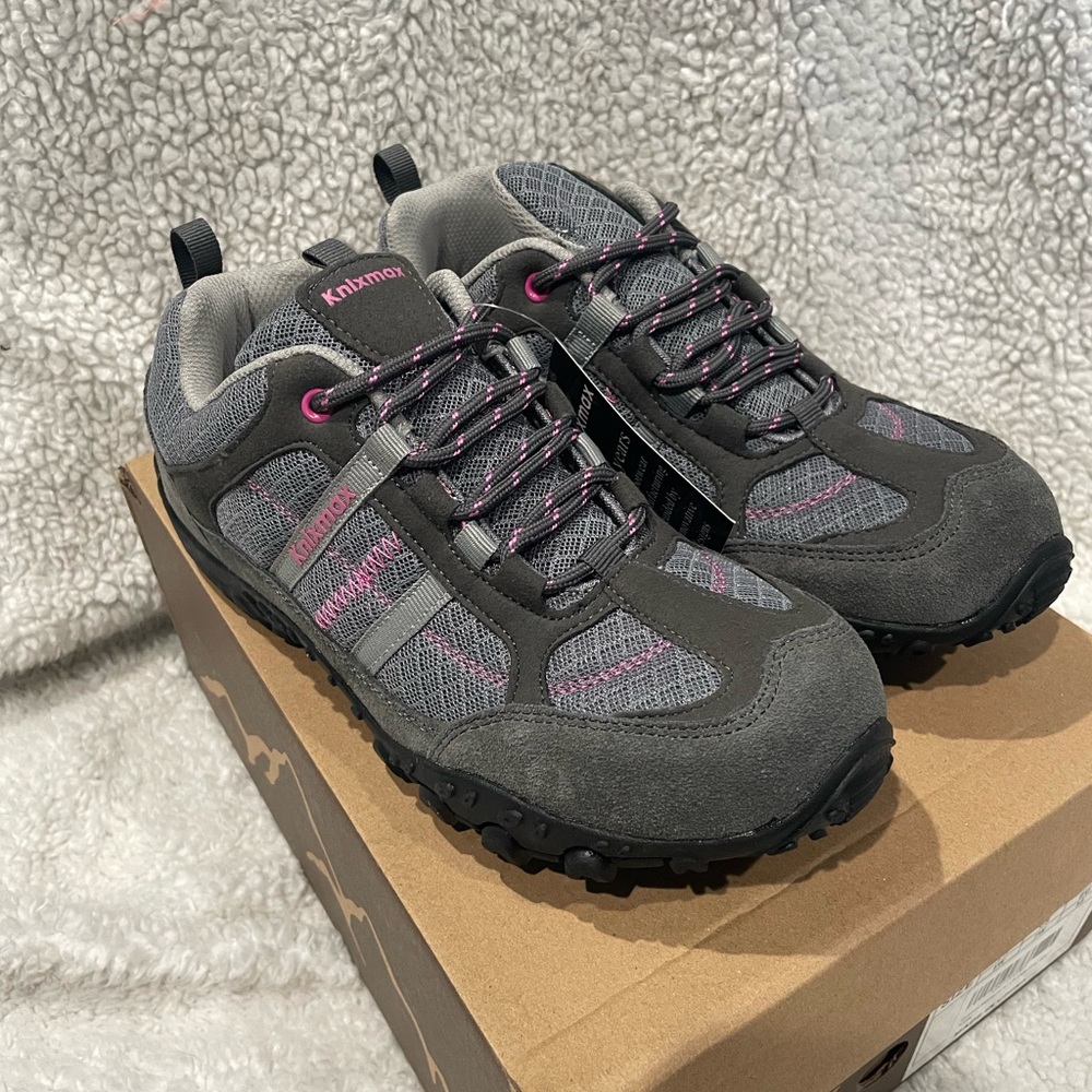 Knixmax Women's Hiking Shoes Lightweight Non-Slip Climbing Trekking Sneakers- 7W